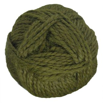 Pelote de laine Vert kaki - 100% Alpaga - Gros fil - 100 gr.