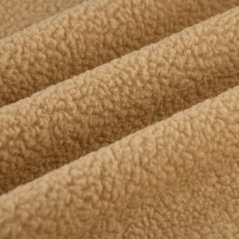 Tissu polaire sherpa Tibet beige