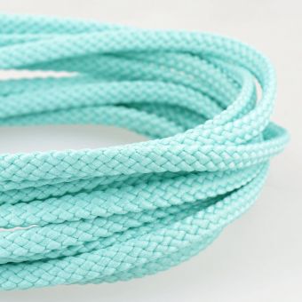 Cordon polyester 5mm bleu aqua