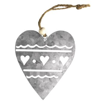 Pendentif en métal Coeur 7,5 x 9 cm