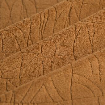 Tissu éponge relief soleil biscuit