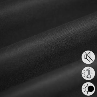 Tissu occultant thermique uni noir