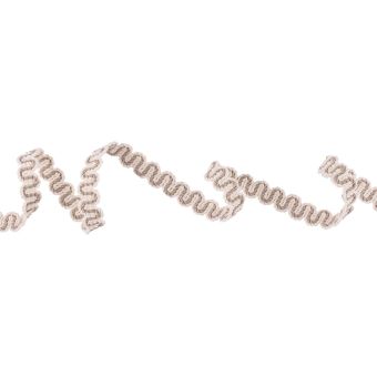 Galon serpentine lin/écru 12 mm