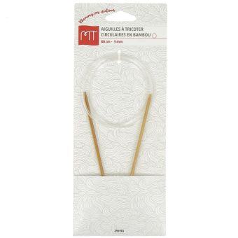 Aiguilles circulaires 3 bambou 80 cm