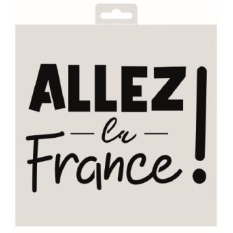 Pochoir Allez la france 20x20