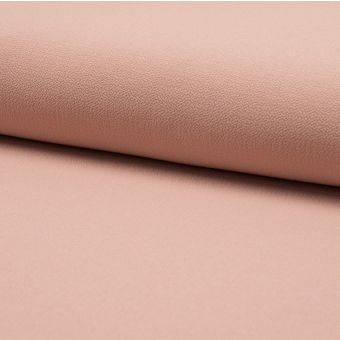 Tissu crêpe polyester stretch uni rose