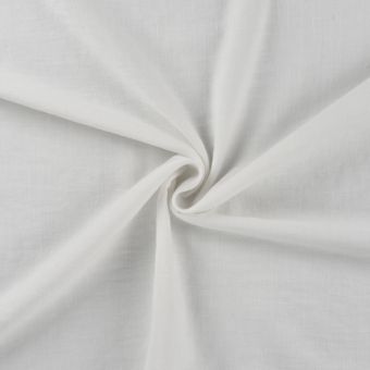 Toile De Lin Français à Quadrillage écru Sur Bleu - Largeur 180cm, Vendu Au Demi-mètre (50cm) - 100% Lin, 260g/m²