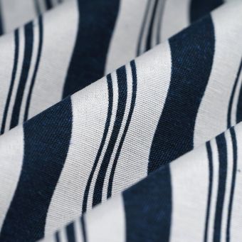 Tissu jacquard gobelin rayures marine