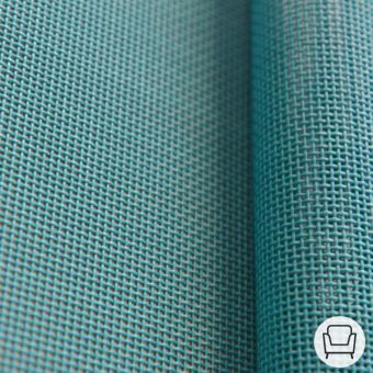 Toile grille ajourée mobilier extérieur PVC - qualité siège - bleu paon