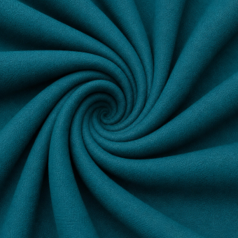 Tissu crêpe georgette polyester léger uni bleu pétrole