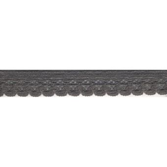Élastique lingerie dentelé 13mm gris