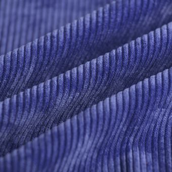 Tissu velours côtelé Victor bleu