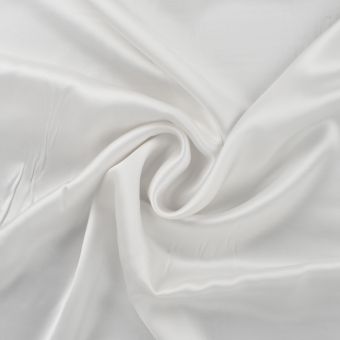 Tissu voile satin viscose uni écru