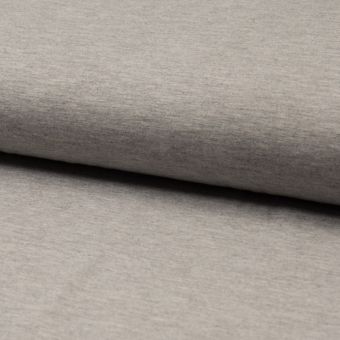 Maille Jersey de bambou uni gris clair chiné