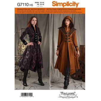 Patron Simplicity S8769.H5 - Manteau Cosplay Femmes 34 - 42