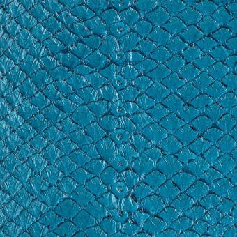 Cuir de Saumon SQUAMA Brillant Turquoise large