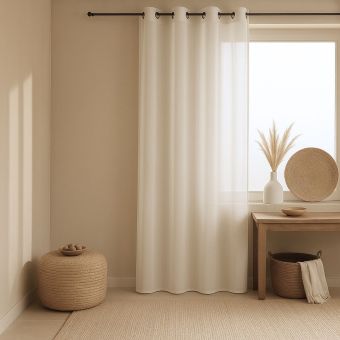 Voilage effet lin fluide - 140 x 240 cm