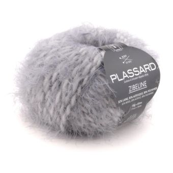 Pelote de fil à tricoter Zibeline gris moyen - Plassard