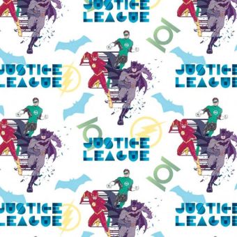 Tissu coton épais Justice League pop multico