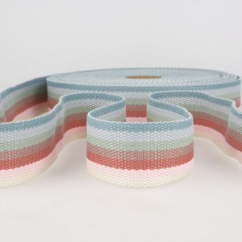 Sangle multicolore bleu rose 40mm