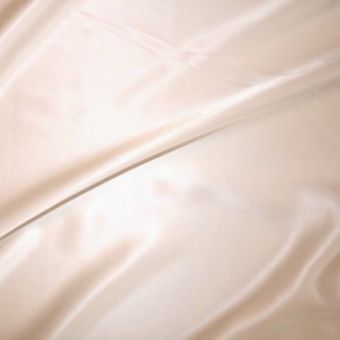 Tissu satin de soie écru uni - Origine Italie