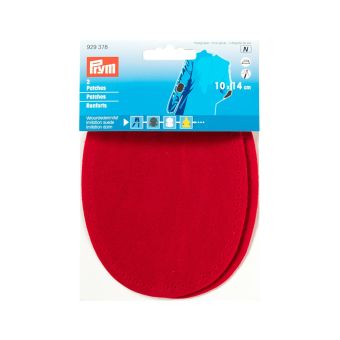 Renforts imitation daim, thermocollant rouge