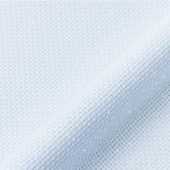Toile aïda métallisée 5,5points/cm bleu ciel au mètre