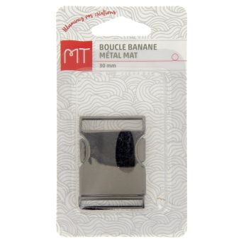 Boucle de banane métal mat 30 mm