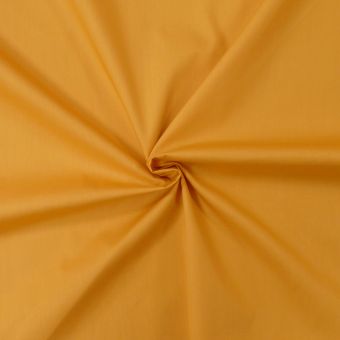 Tissu popeline de coton Jaune moutarde - designers-factory (1m x 1m46)