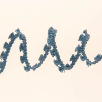 Galon mini-pompons bleu 8 mm