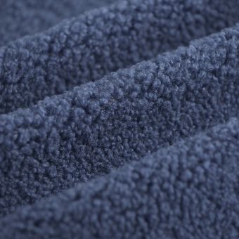 Tissu Sherpa uni chérie bleu