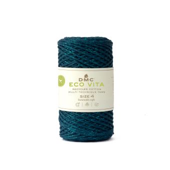 Coton Recyclé Ecovita 4 métallisé Col. 084 bleu nuit