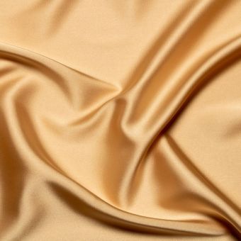 Tissu satin polyester uni beige foncé