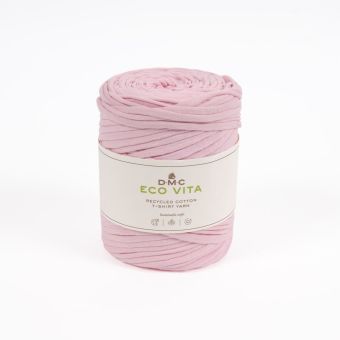  Pelote de fil Eco Vita t-shirt rose fibres recyclées DMC