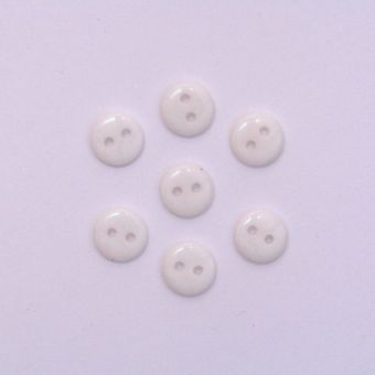 Lot de 20 Mini Boutons 9mm - Blanc