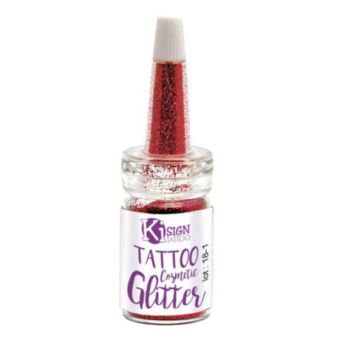 Ki-Sign - Paillettes pour la peau Rouge Flacon 7 ml