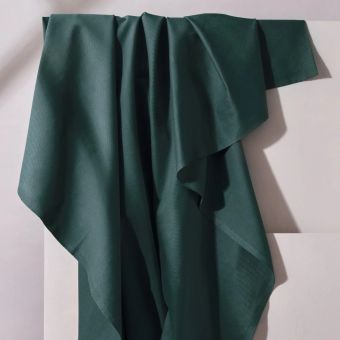 Tissu gabardine coton épais vert forêt - Atelier Brunette