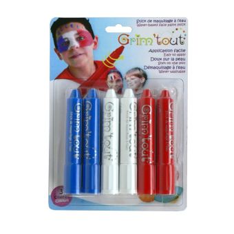 Grim'Tout - Crayons de maquillage enfant 6 sticks Couleurs sport