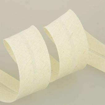 Biais replié 30 mm écru