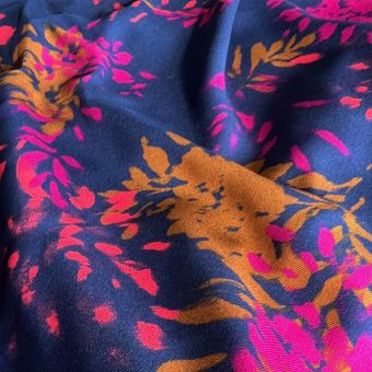 Tissu twill viscose Eléna bleu marine - My Dress Made