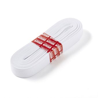 Elastique plat 12mm - Blanc