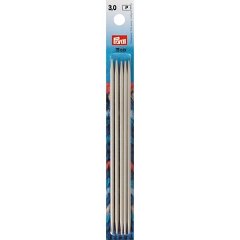 Aiguilles à tricoter doubles pointes gris perle ou gris