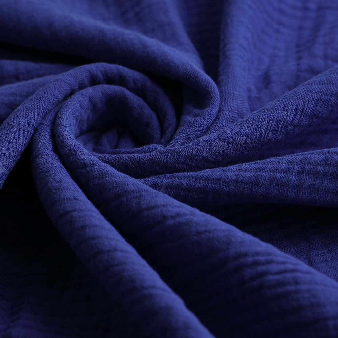Tissu double gaze Gaby bleu vif - MT