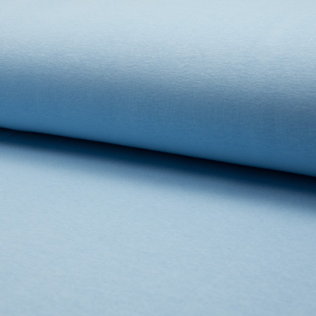 Tissu molleton sweat coton uni bleu ciel