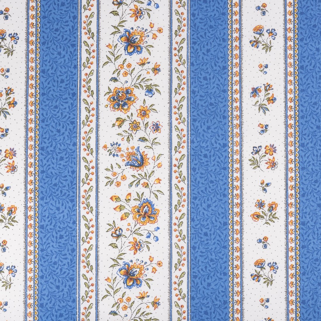 Tissu coton provençal beaucaire rayures bleu
