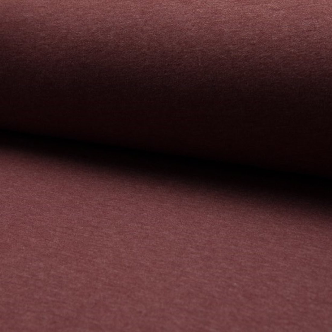 Tissu molleton sweat coton uni bordeaux