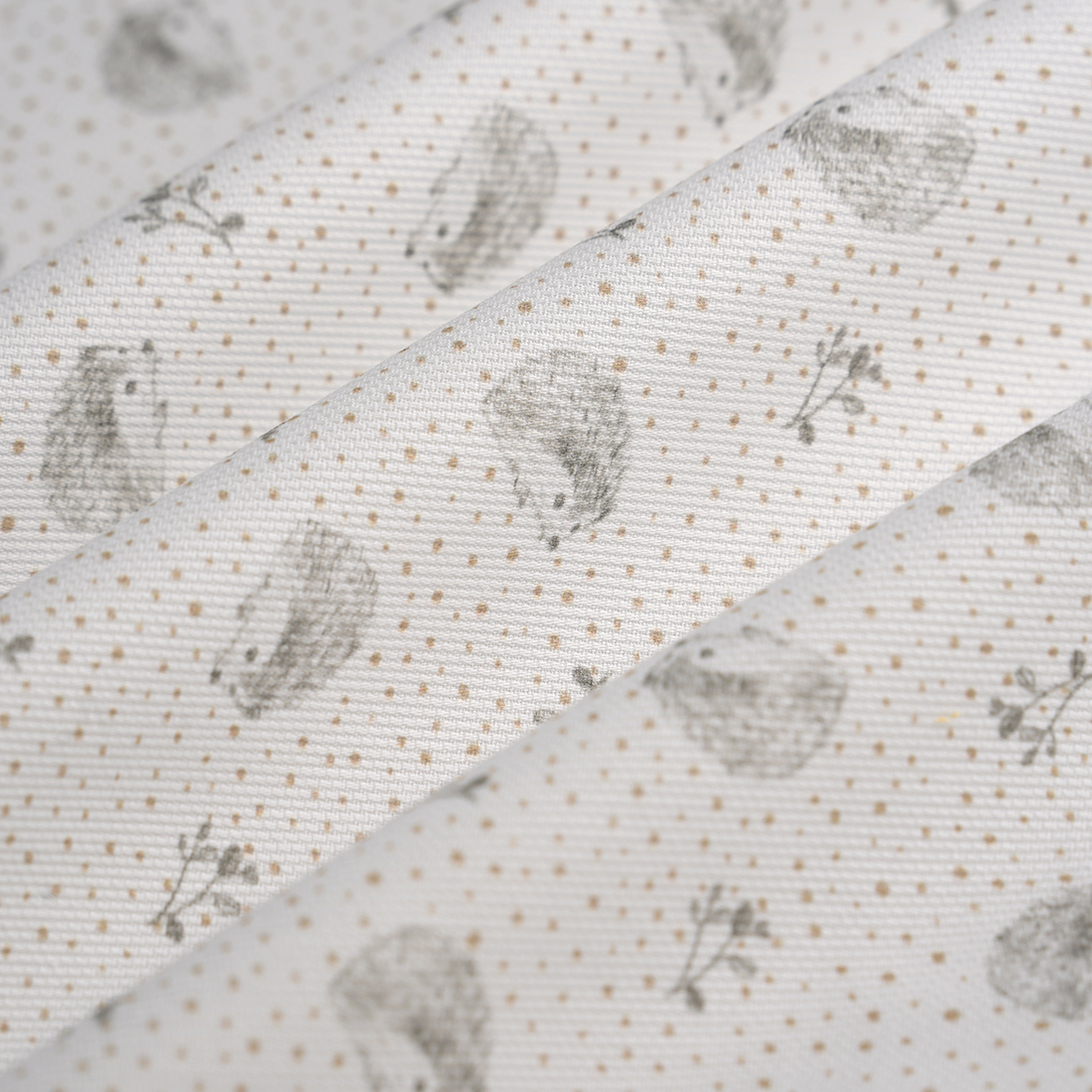 Tissu piqué de coton hérisson taupe - MT
