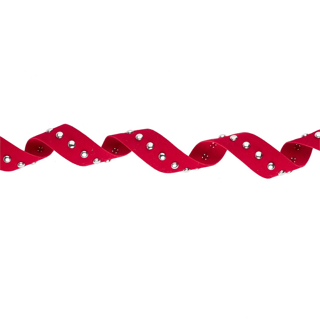 Ruban velours rouge avec clous 1,8 cm