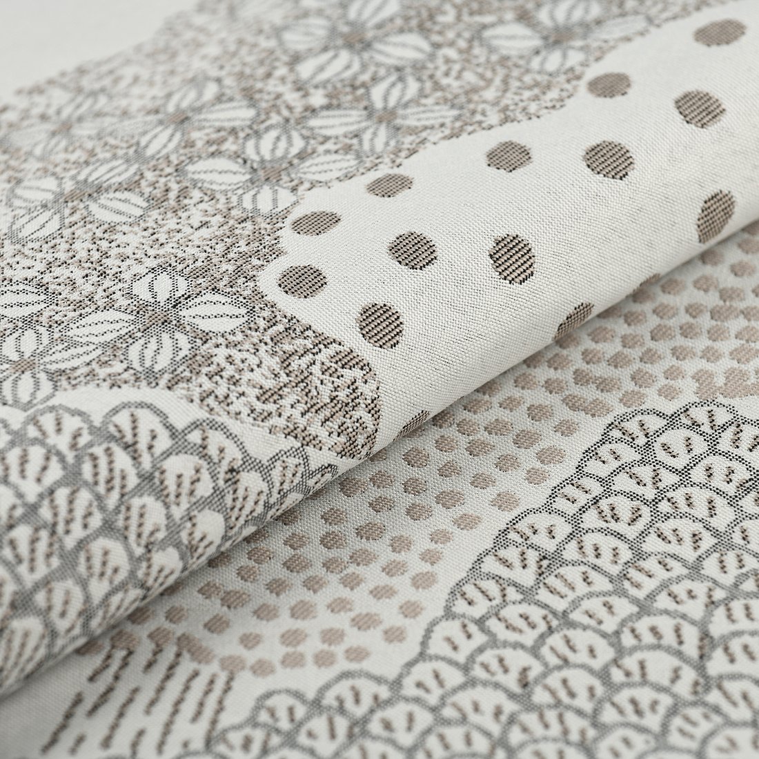Tissu jacquard Hokkaido lin écru - Linder