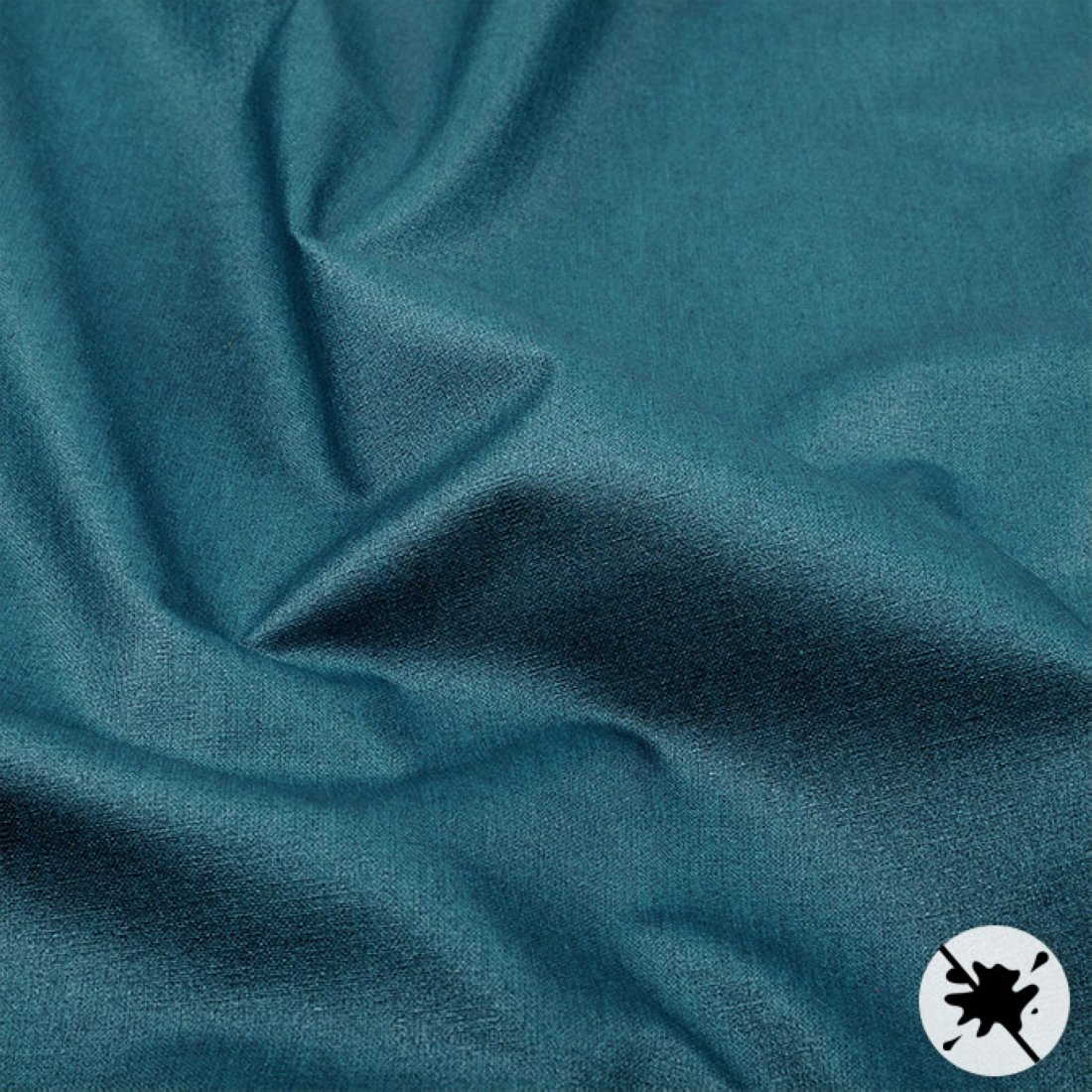 Tissu cretonne double enduction pu acrylique anti-tâche bleu pétrole